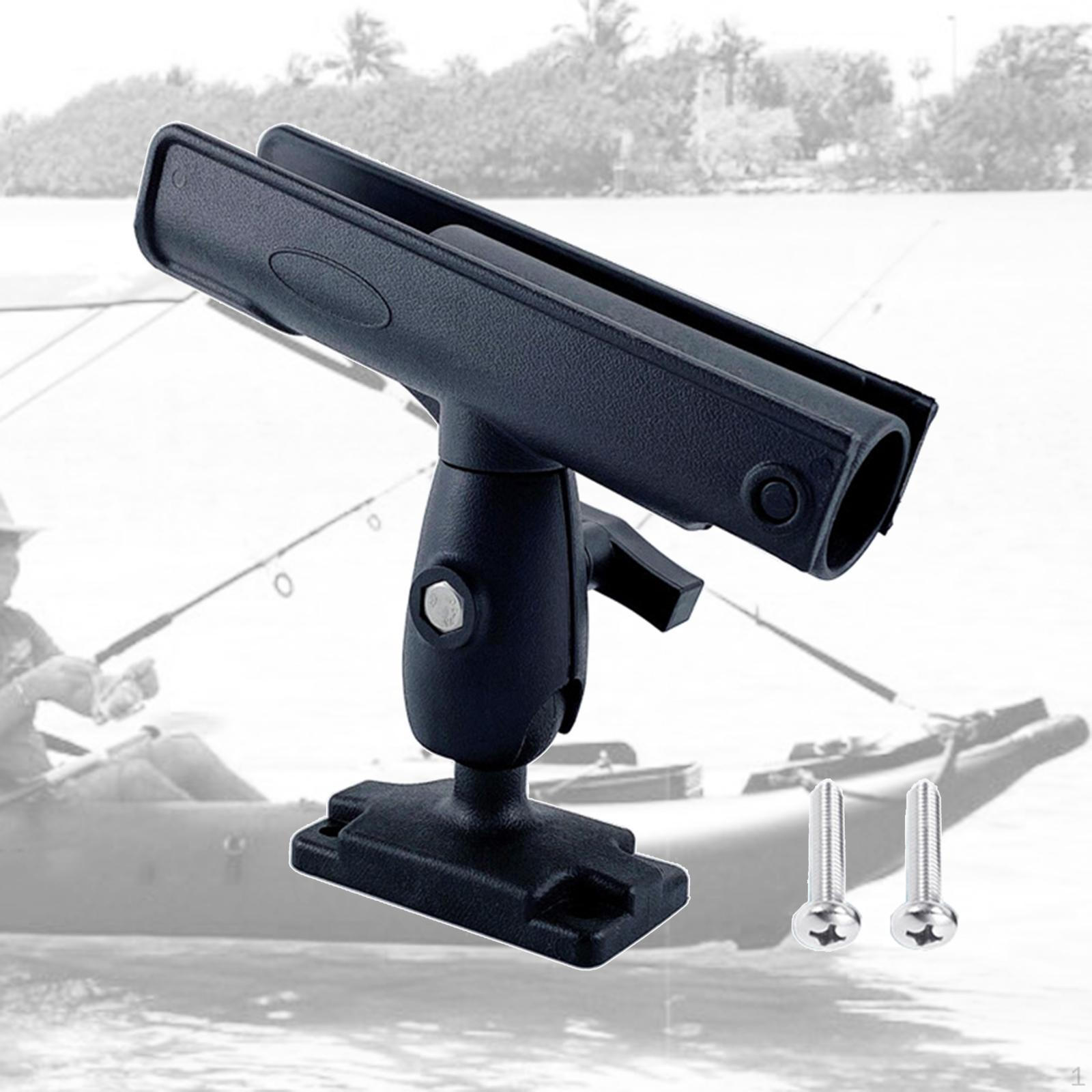 

Fishing Rod Holder Adjustable Rotray Kayak Pole Rack Stand Bracket for and Inflatable Raft 102x52mm