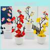 Blossom Artificial Plum Botanical Potted Plant For Wedding Decoration Bedroom