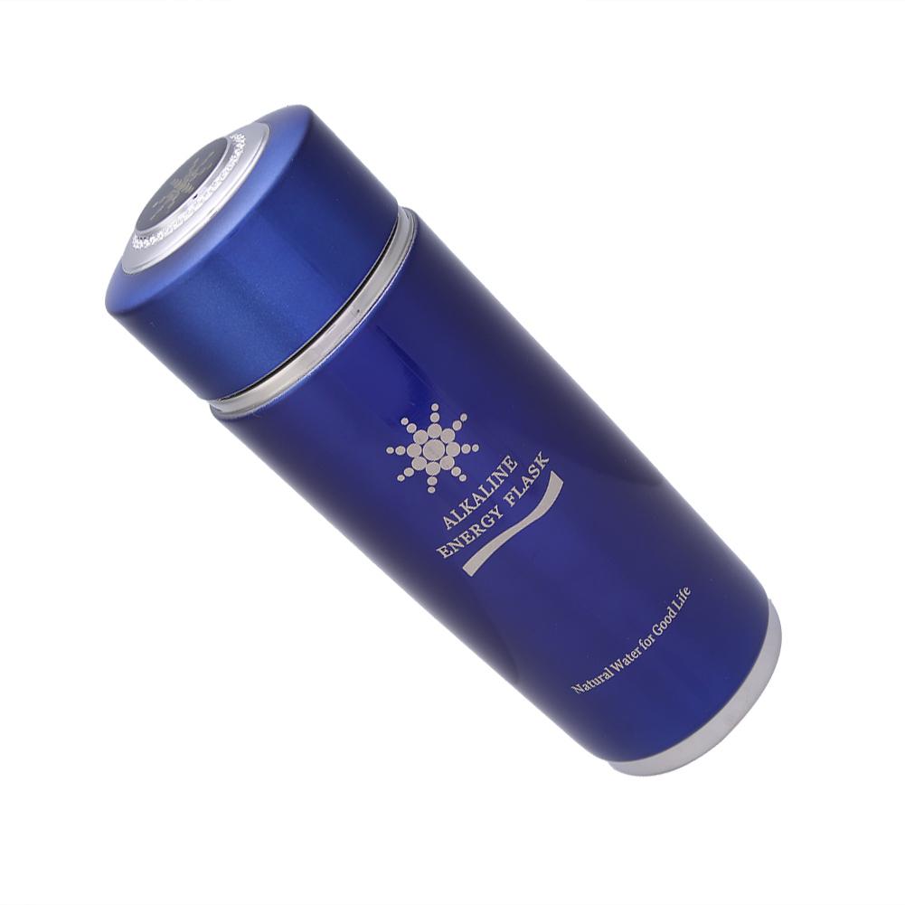 Edelstahl alkalische Wasserflasche tragbare Nano Balance Bio Energy Lonizer Cup Flasche(blau)