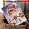 Christmas Pearl Painting Kit Cute Owl With Santa Hat Handmade DIY Home Decoration Painting