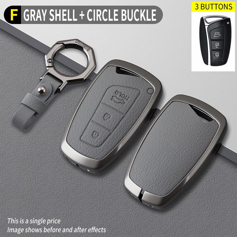 Genesis G70/G80/G90 & GV60/70/80 Metal Leather Key Case