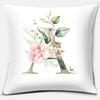 Green Flower Letter Series Pillow Gift Home Office Decoration  Bedroom Sofa Car Cushion Cover Case