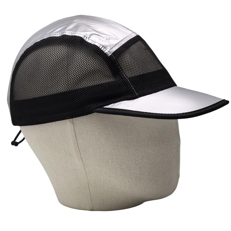 Quick Dry Breathable Waterproof Mesh Running Cap Lightweight Reflective 5-Panel Sports for Unisex Outdoor Travel Camping Hiking