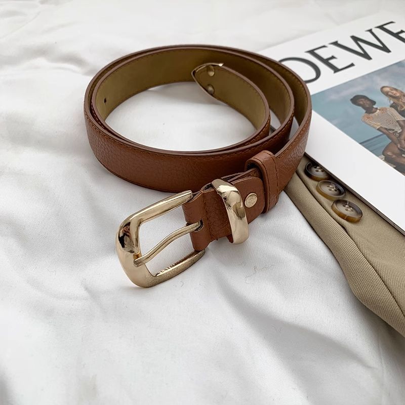 Elegant Wide Brown Metal Buckle Belt For Women In Vintage Fashion Perfect For Autumn 2023