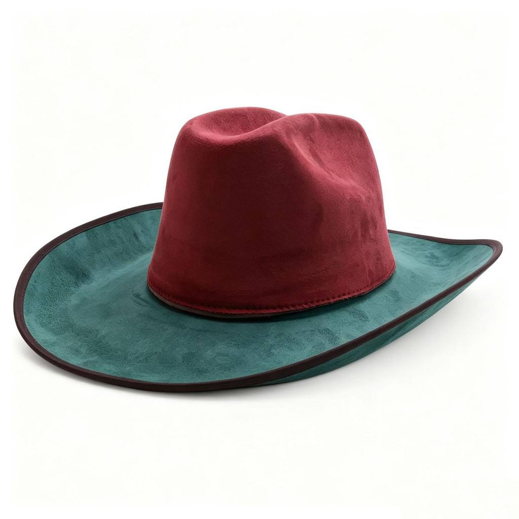 Popular European and American Classic Splicing Western Cowboy Hat Top Hat Men's and Women's Outdoor Big Brim Sunscreen Hat