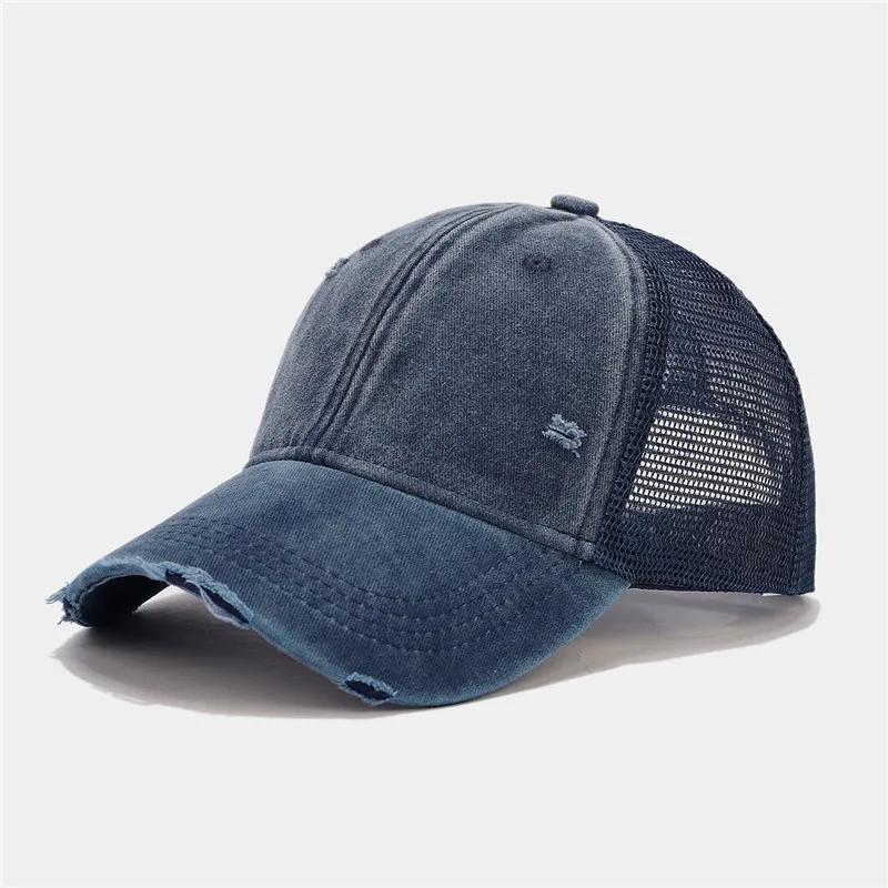 

Spring and Summer Cotton Solid Casquette Baseball Cap Adjustable Snapback Hats for Men and Women 03 56-60cm Adjustable темно-синього кольору
