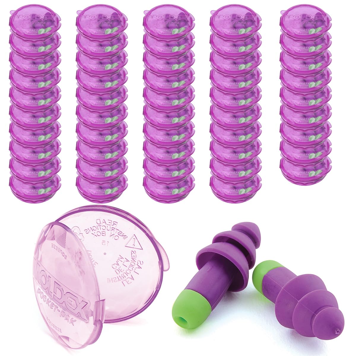 

MOLDEX Rockets 6400 Approximately 50 Sleep Snoring with Case Earplugs, Pairs, Cordless, Sound-Blocking, Aid, Relief, Reusable, Washable,