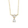 Elegant and Gentle Style 925 Sterling Silver Water Droplet Pendant Necklace, Women's French Light Luxury Jewelry