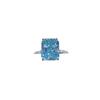 Moissanite Mint Green Irregular Ice Flower Ring