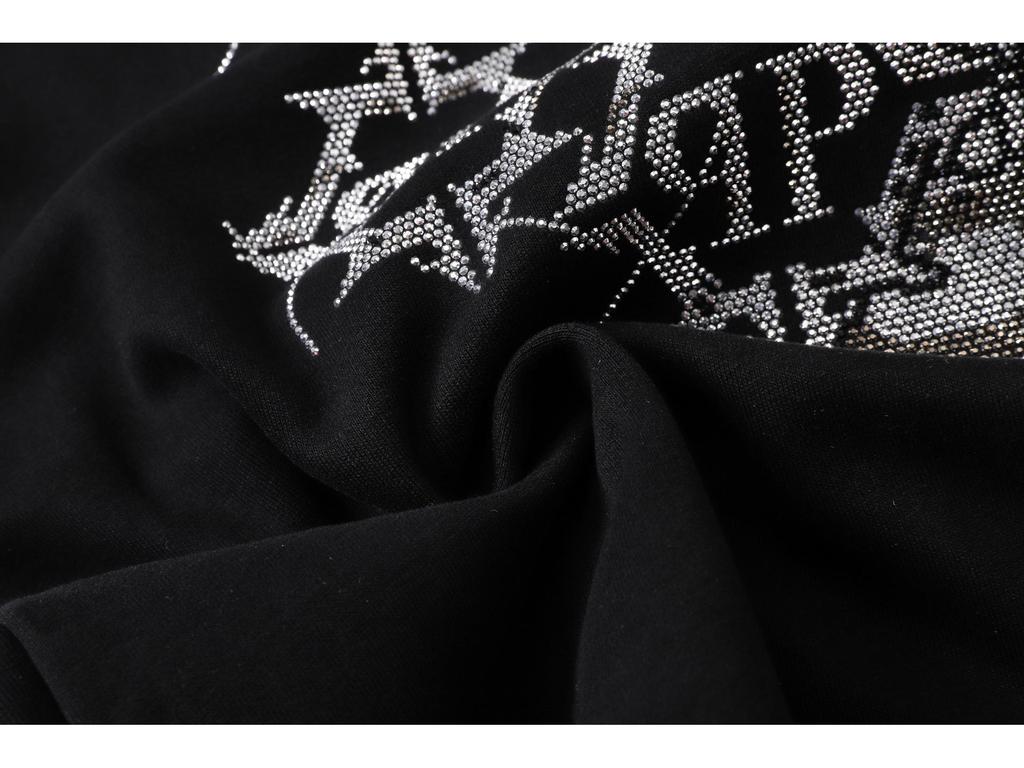 Philipp Plein Men's Rhinestone Skull Hooded Jacket - European & American Street Fashion