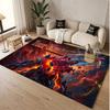 Music Guitar Theme Soft Crystal Velvet Rug Custom Name & Text Print Non Slip Floor Rug for Bedroom Living Room