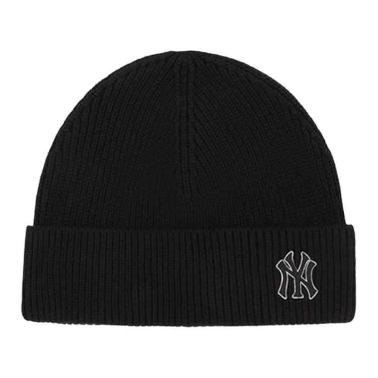 Акриловые шапки-бини MLB Унисекс Черные Модные 3ABNBM146 OS