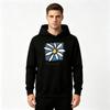 Men's Pullover Hoodie, Peace Daisy Flower Print Casual Long Sleeve Sweatshirt for Daily Wear