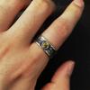 Retro Eye of Horus Adjustable Open Ring Punk Gothic Mystic Ring For Men Women Edgy Zircon Vintage Alloy Accessories Unisex Gift