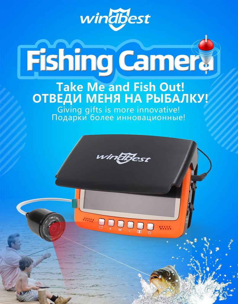 Russian Fish Finder 4.3-inch Screen Underwater Camera for Ice and Winter Fishing