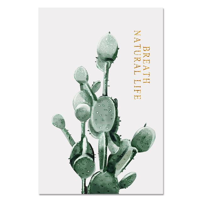 Nordic Grüne Pflanzen Wand Kunst Bilder Dekorative Leinwand Malerei Drucke Blätter Poster für Innen Wohnzimmer Wohnkultur