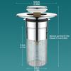 Stainless Steel Floor Drain Filter Washbasin Leak Plug Stainless Steel Odor Proof Bouncing Core Drain Hair Catcher Sink Strainer