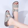 Fashion Walking Shoes Ladies Non-Slip Wedge Open Toe Beach Sho Summer Thick Bottom Half Slipper Sandals Women Outdoor Breathable