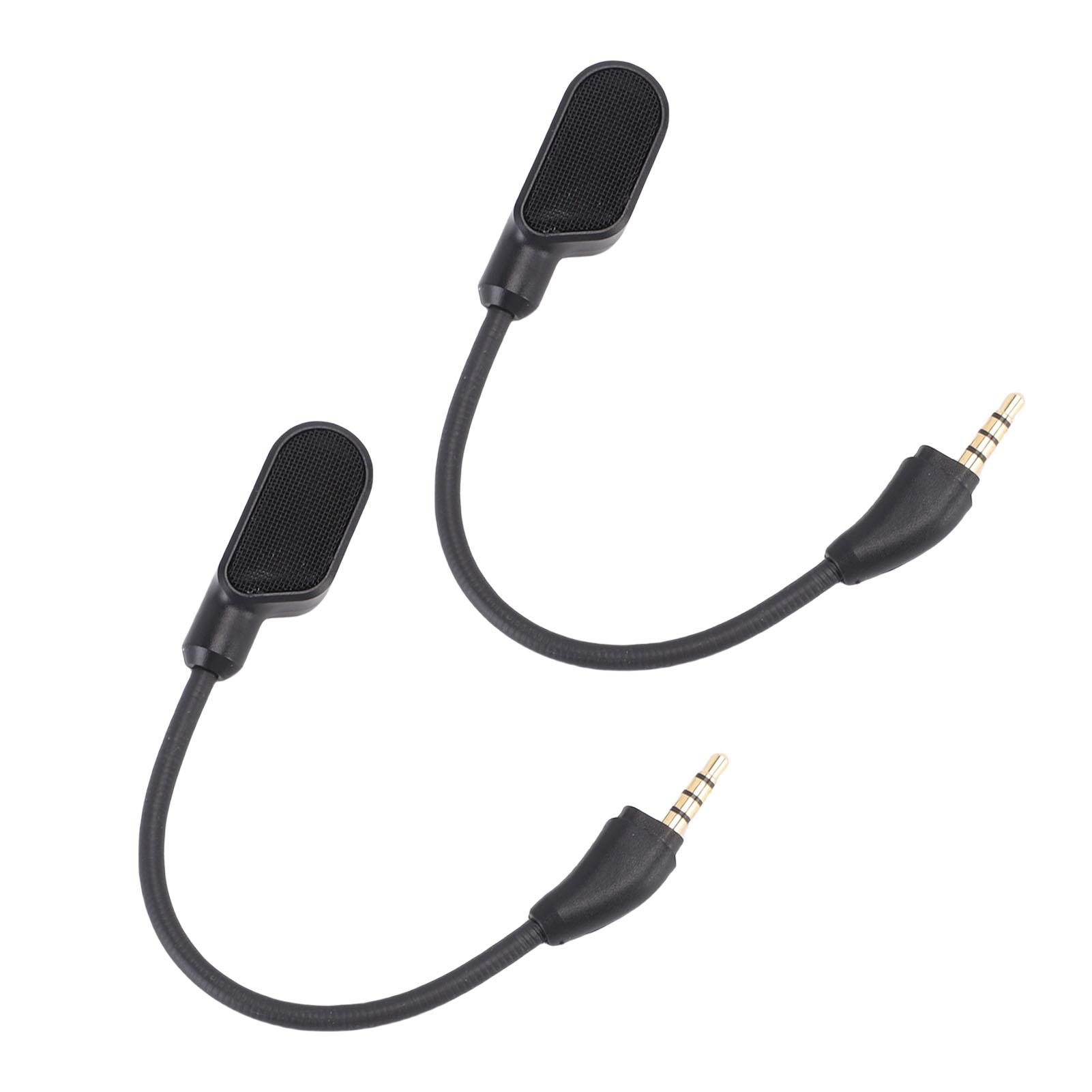 

2 шт. Микрофон для игровой гарнитуры, подходит для проводных игровых наушников HyperX Cloud III с шумоподавлением, 3,5 мм, съемный микрофон