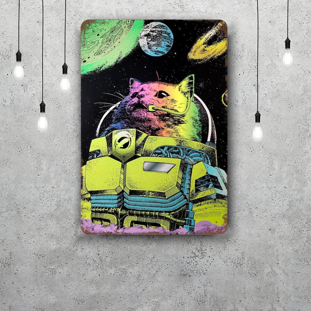 Psychedelic Vintage Metal Tin Signs Posters Decor Retro Metal Plaque Wall Art Decor for Garage Bar