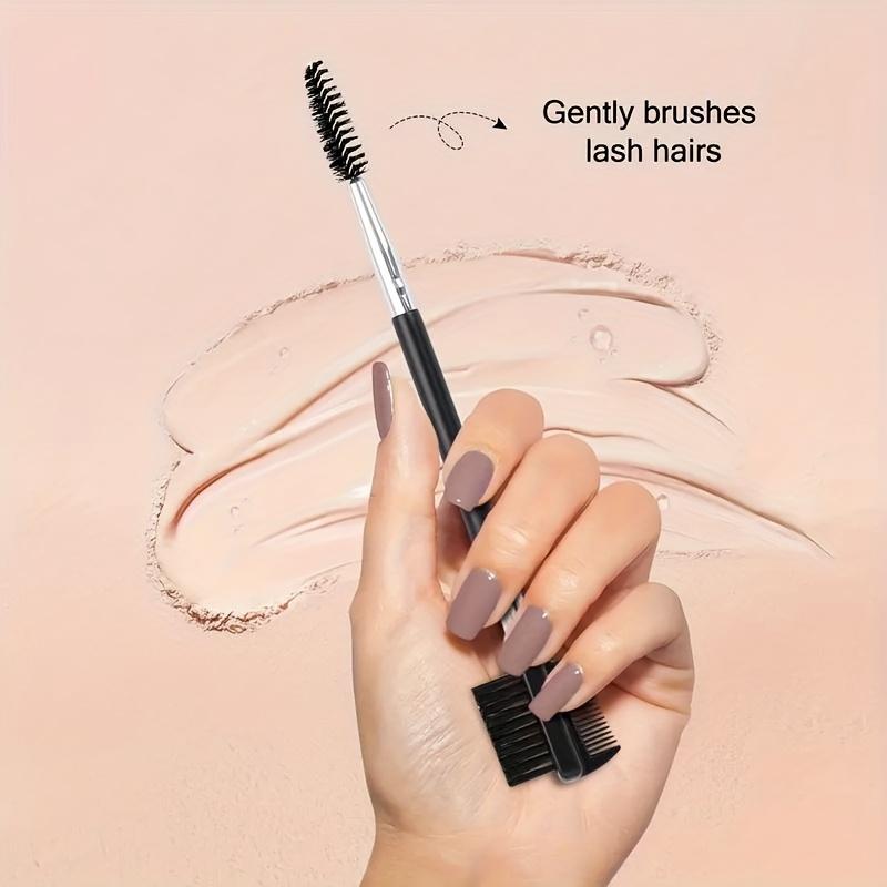 2-Piece Set Of 3-In-1 Professional Eyebrow And Eyelash Shaping Tools - Double-Ended Brush, Used For Curling Eyelashes For A Long, Beautiful Lash Curl