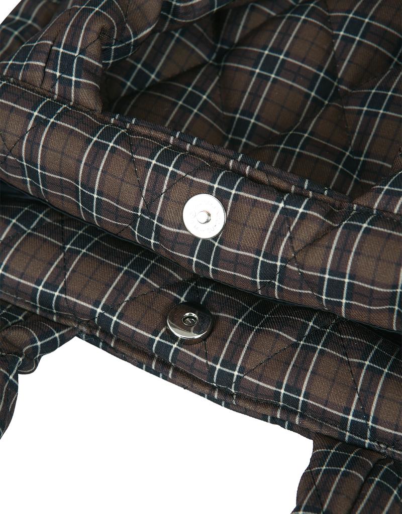 Sehr Padded Check Petit Tote Bag (Brown)