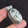 Tree Agate Pendant Genuine Gemstone Pendant Decent Jewelry  925 Sterling Silver Pendant Vintage Pendant Handmade Boho Pendant Wedding Gifts