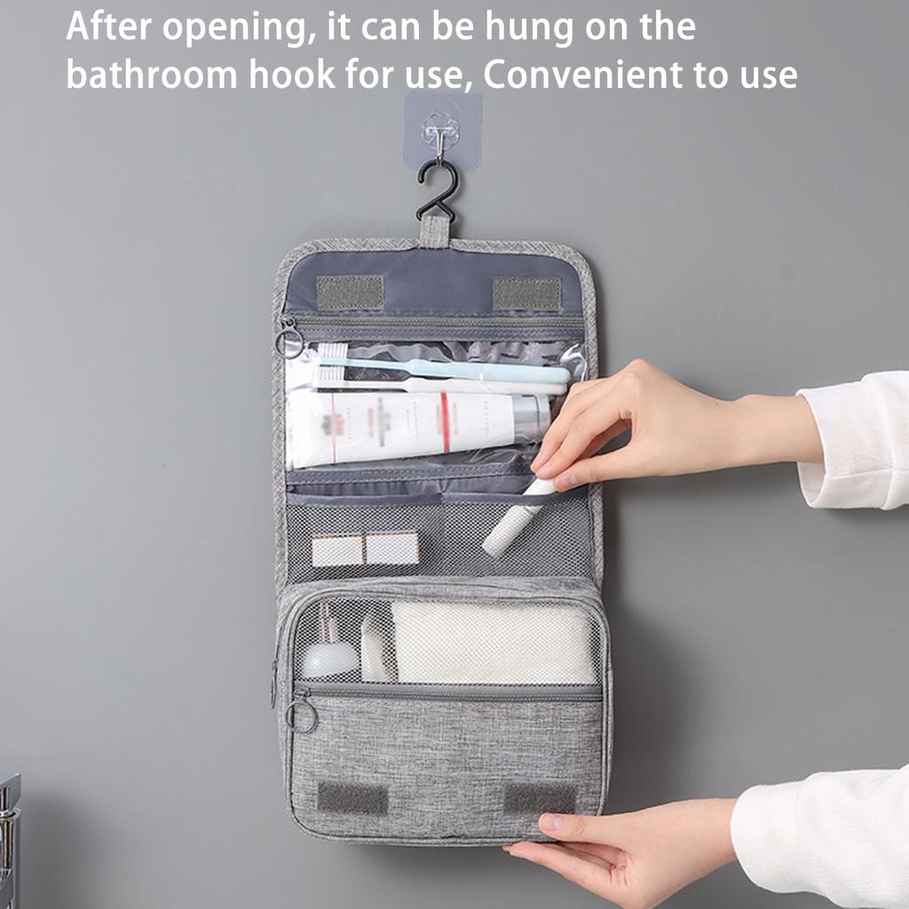 Portable Large-capacity Travel Makeup Bag, Separate Dry and Wet Toiletries Bags, Toiletries Storage Bag