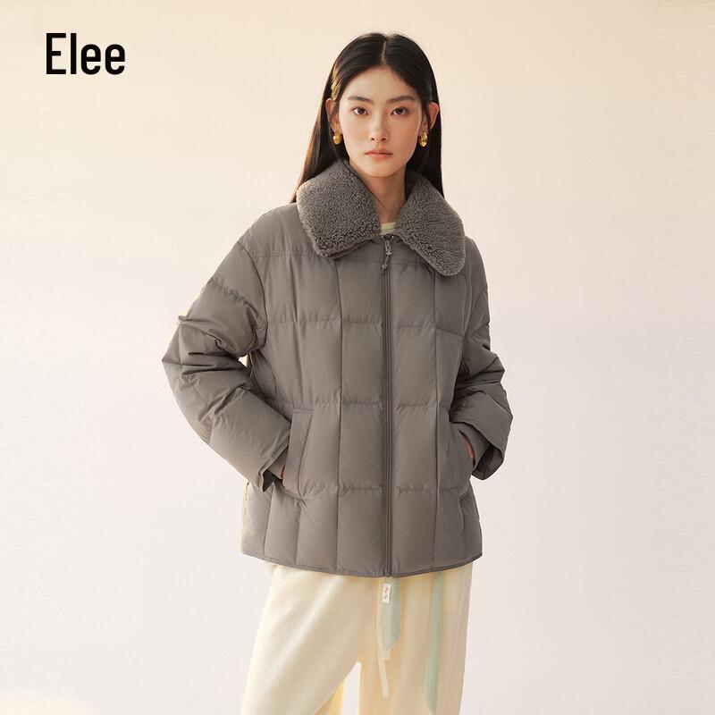 Ailiyi Women's Detachable Faux Fur Collar Lightweight Duck Down Jacket