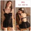 New Sex Underwear Sweet Mesh Flying Sleeves Sexy Plus Steel Ring Chest Pad Nightdress Large Size Set A