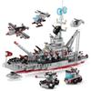 6 in 1 Navy Warship Building Blocks, 1560PCS Military Army Ship Model Set, Educational Construction Toy Gift for Boys Kids