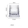 255 ML Whiskey Glass Design Niche Transparent Wine Glass Household Heat-resistant Rotatable Beer Cup Party Drinkware