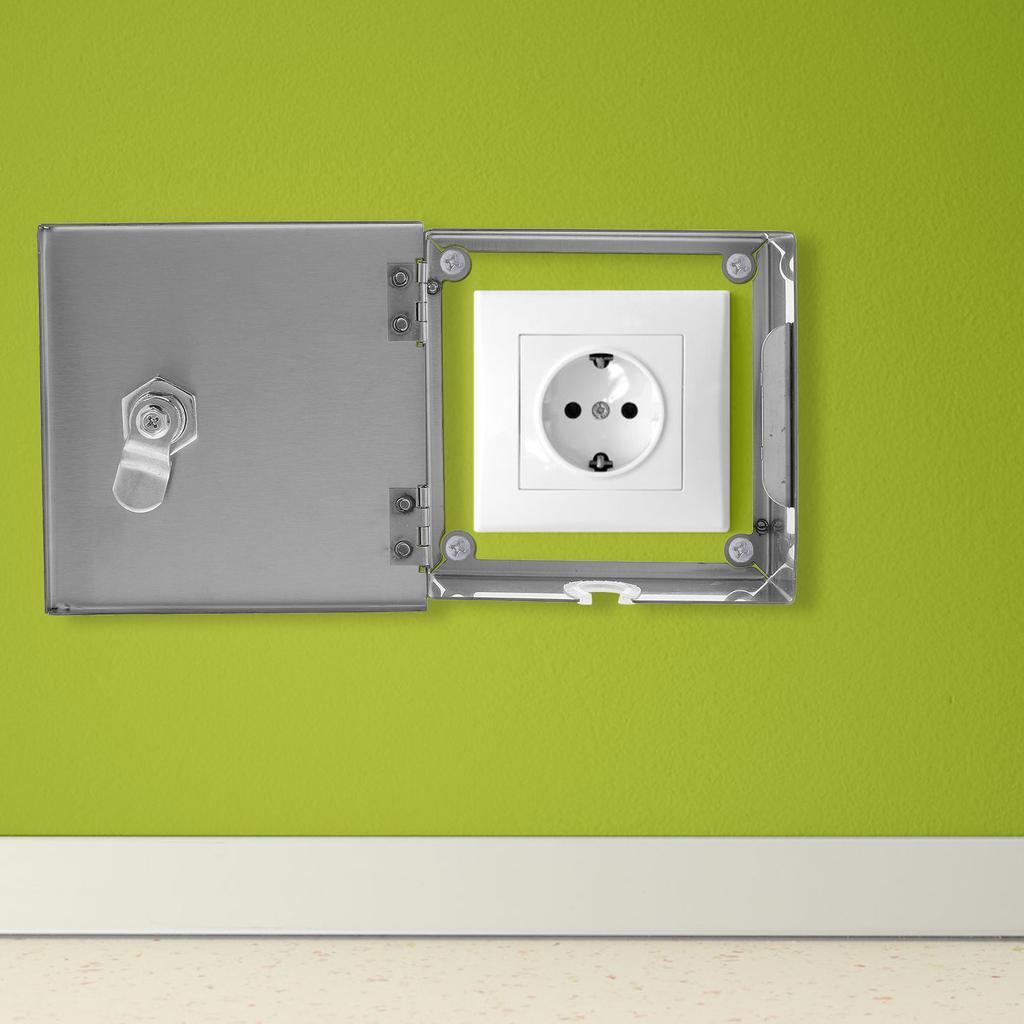 Stainless Steel Electrical Box Splashproof Lockable Socket Protector for Ev Charging Outdoor Switch Protection Rainproof Outlet
