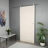 VidaXL Kit fixation porte coulissante 183 cm Acier inoxydable Argenté