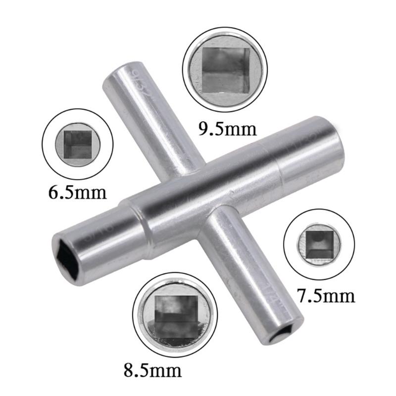 Professional Carbon Steel Crosses Head Water Valving Spanner Faucet Wrench Suitable For Different Pipe Fittings And Size