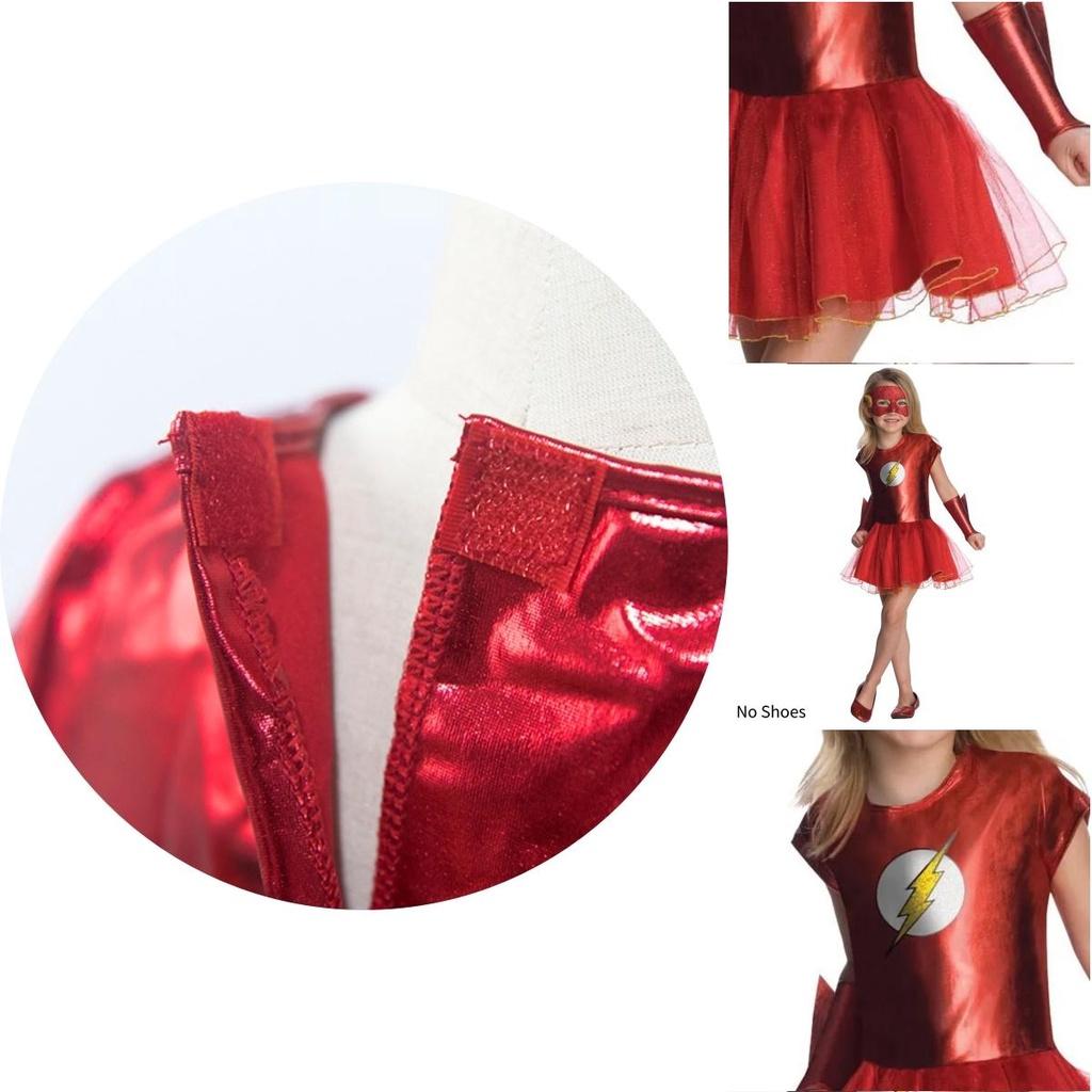 Bsrlons Halloween Flash Girl Children's Role-playing Costume Cosplay Stage Performance Dress
