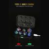 7Pcs Glowing Polyhedral Dices with Charging Box Rechargeable LED Colorful Light Electronic Dices for Role Playing Game