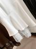 Elegant Lace Patchwork Satin Midi Skirt with Irregular Hem - Spring/Summer 2026 Collection