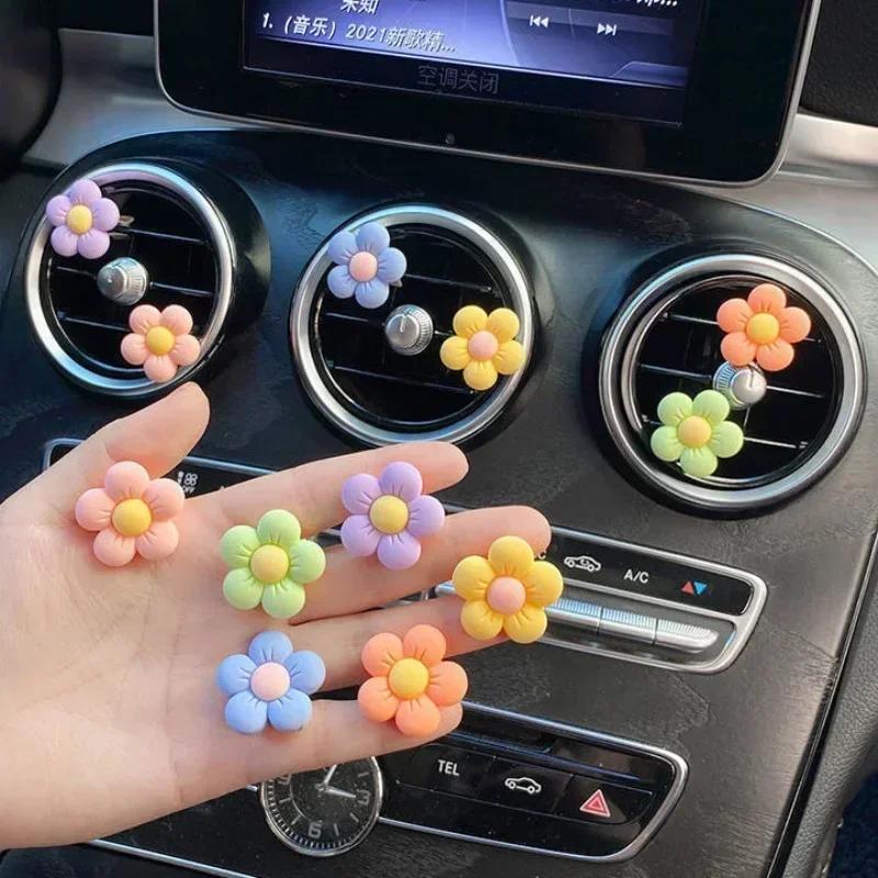 1PCS Car Air Vent Decorations Personalize Cute Cartoon Flower Your Car Interior Add a Touch of Goddess Flora Decor Accessories