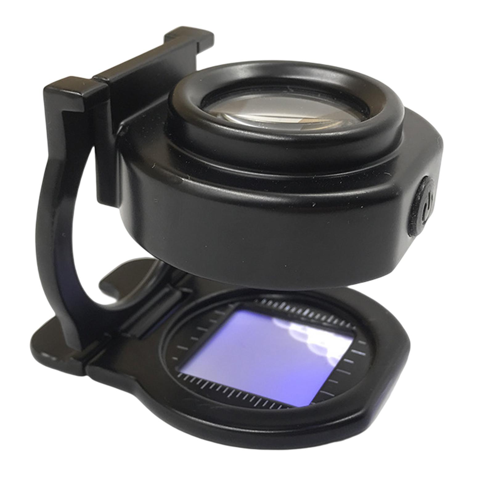 

10-кратне збільшувальне скло з підсвічуванням і підставкою, складний дизайн. 8 світлодіодних підсвічувань для роботи зблизька, читання