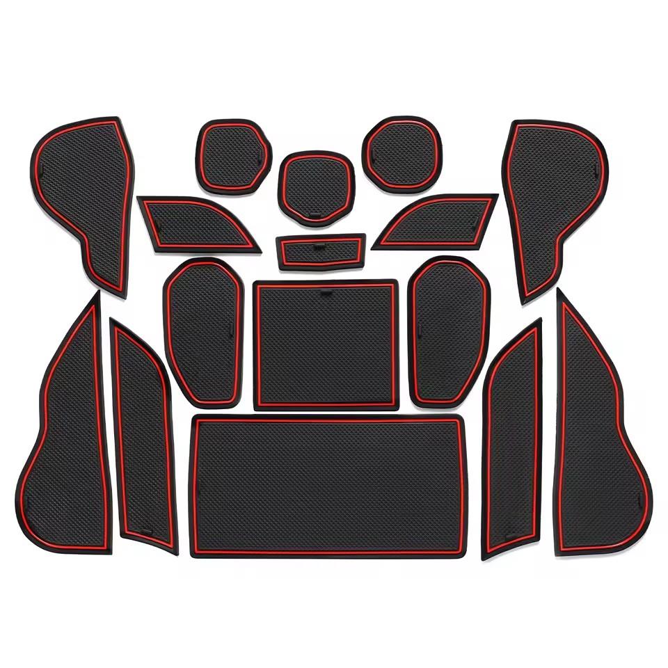 for 2025 2025 Toyota Crown Anti-Slip Gate Slot Mat Rubber Non-Slip Door Groove Pad Cup Holder Car Interior Accessories
