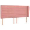 Headboard with Ears Pink 183 X 23 X 118 128 Cm Velvet
