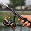 1.0m-2.3m Telescopic Fishing Rod Super Short Mini Glass Fishing Rod Portable Bass Bait Casting Rod for Outdoor Fishing Wholesale