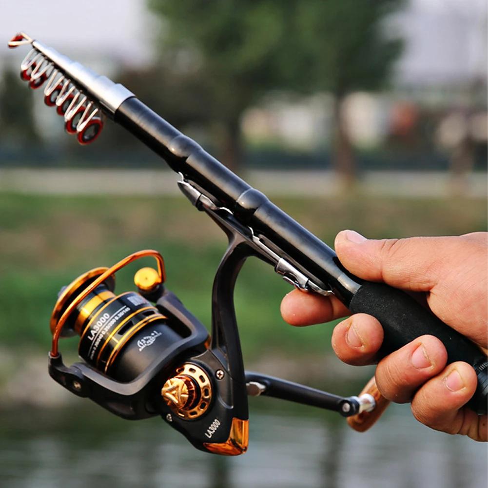 1.0m-2.3m Telescopic Fishing Rod Super Short Mini Glass Fishing Rod Portable Bass Bait Casting Rod for Outdoor Fishing Wholesale