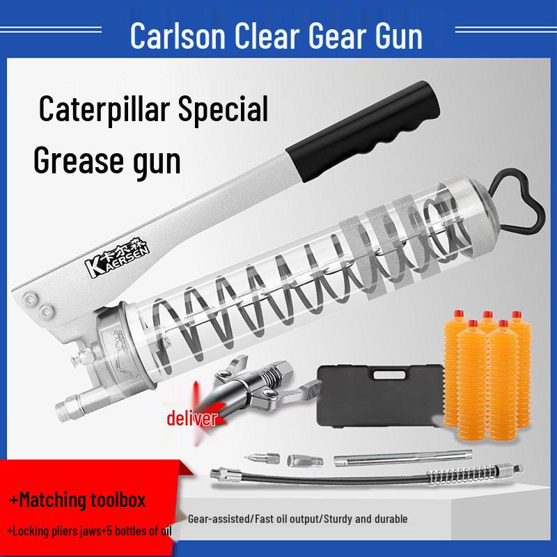 Carlson Zipper Grease Gun: Mini Excavator Chain Type Mechanical Lubricating Oil Bullet Gun