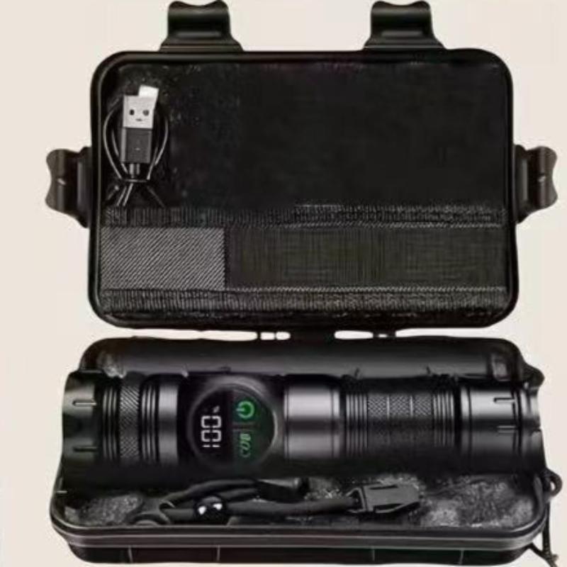 Multi Functional Rechargeable Flashlight,strong Light,telescopic Zoom,magnetic,with Side Light,suitable for Home,camping and Emergency Scenarios