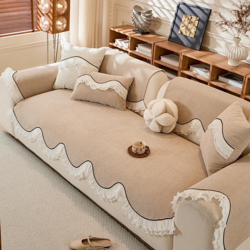 Cream Wind  New Special-Shaped Four Seasons Universal Sofa Cushion One-Piece Light Luxury Premium Sofa Cushion