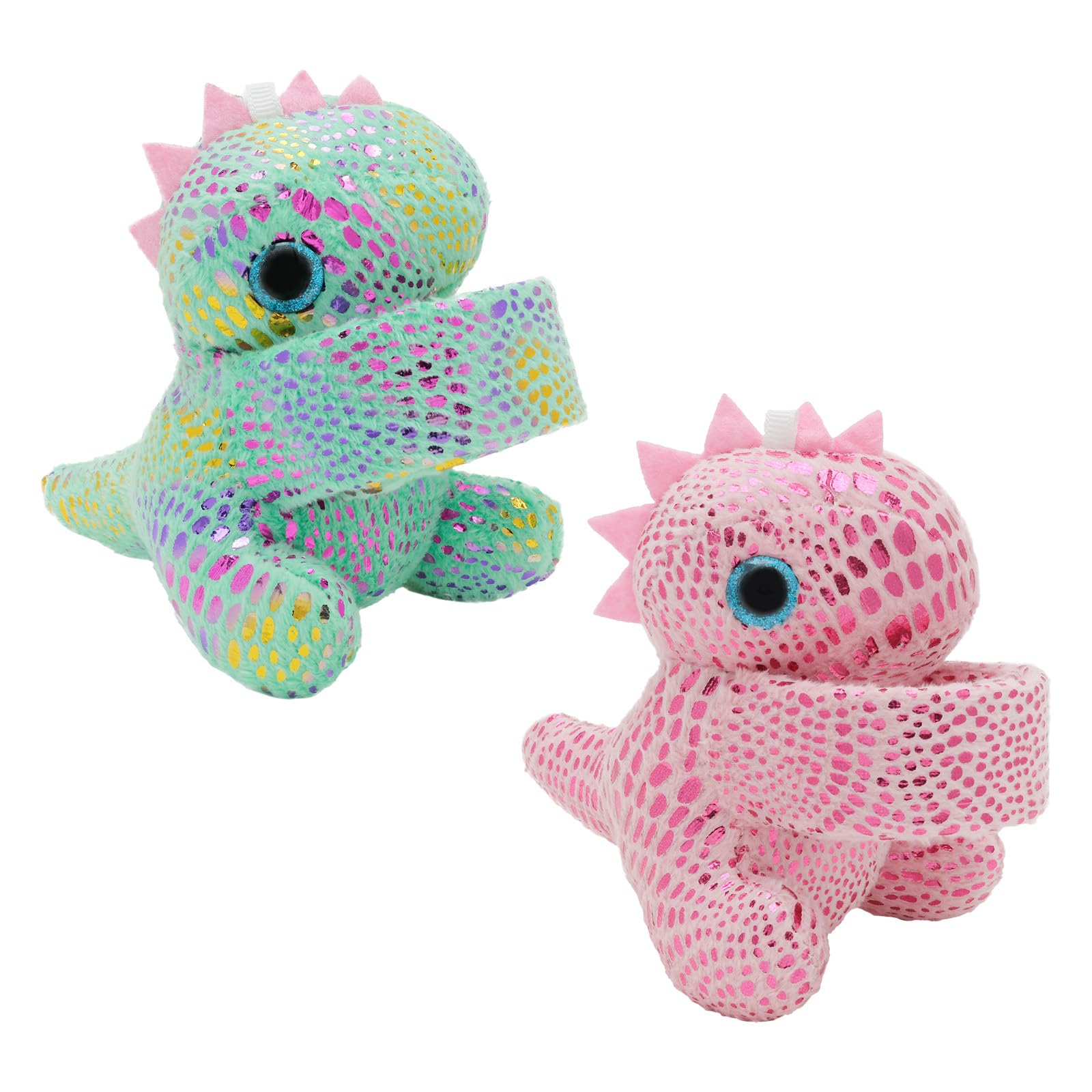 

Onda Dakkosaurus Набор игрушек из 2 штук, Плюшевый браслет-защелка в виде динозавра, Развивающая игрушка, Цвета не указаны, 2 штуки