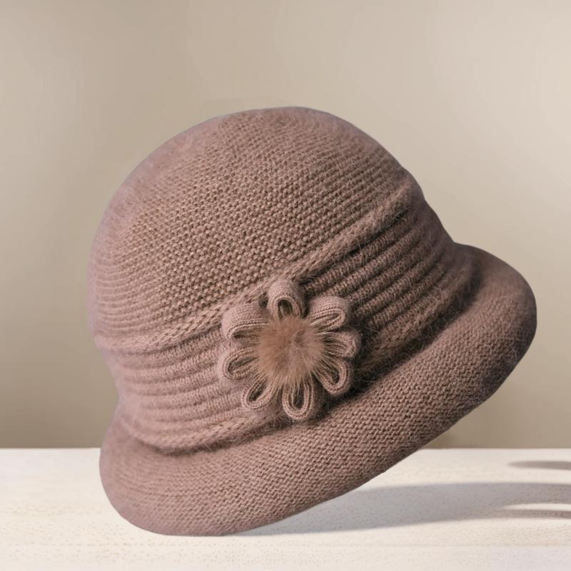 

В язана шапка Універсальна в язана шапка Шапка рибалки з оксамитом Тепло Мамина шапка 1