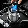 Car Ashtray Creative Coffee Cup With Lid LED Light Garbage Storage Container For Lada Niva Priora 4x4 Urban Vesta Granta Riva PP28